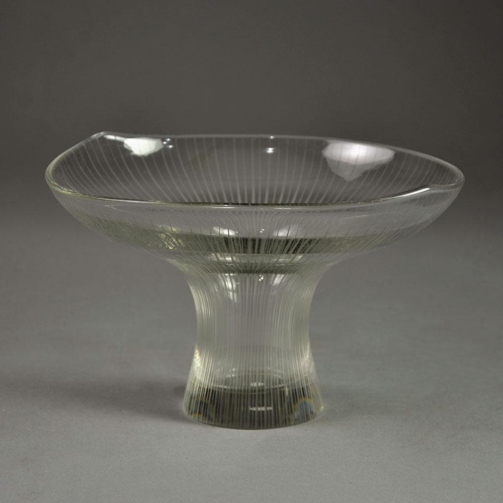 Tapio Wirkkala for Iittala, Finland, engraved glass vase F8250 - Freeforms