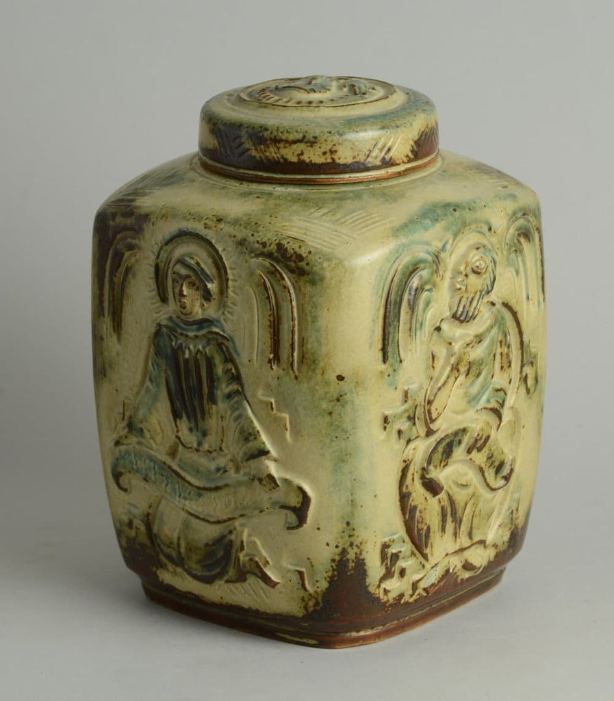 "The Four Prophets" Lidded jar by Jais Nielsen for Royal Copenhagen