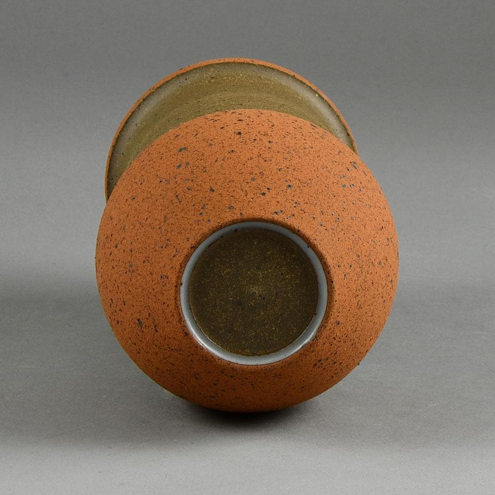 Thomas Naethe, Germany, partially glaze chamotte stoneware vase F8245 - Freeforms