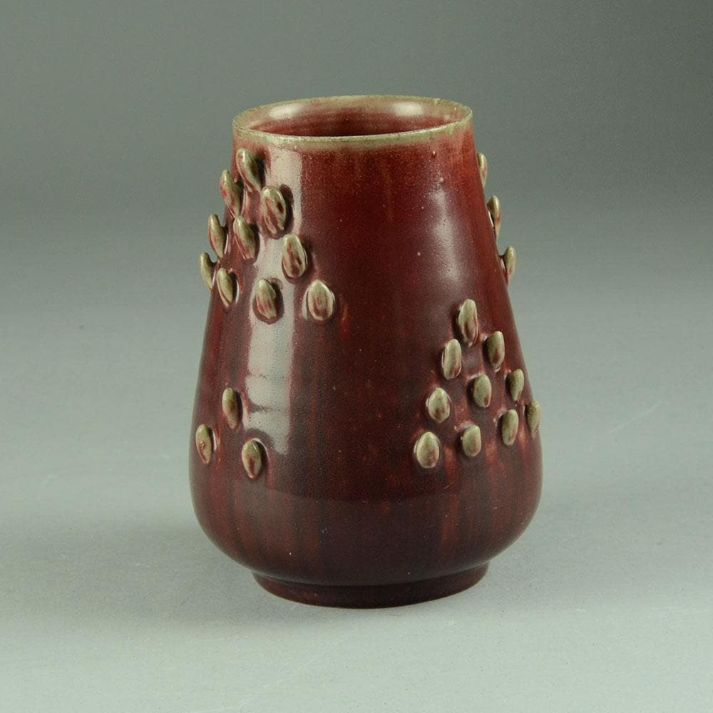 Thorkild Olsen for Royal Copenhagen vase with oxblood glaze B3374 - Freeforms