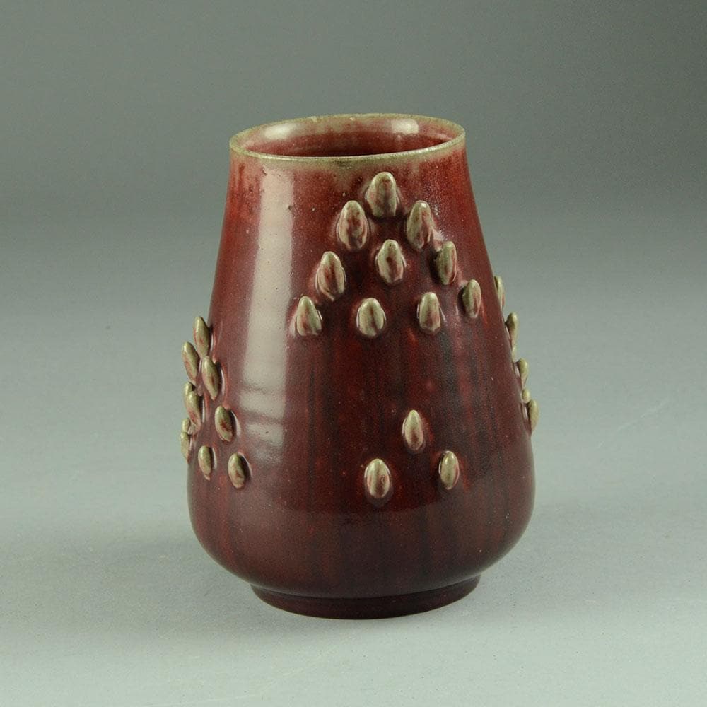 Thorkild Olsen for Royal Copenhagen vase with oxblood glaze B3374 - Freeforms