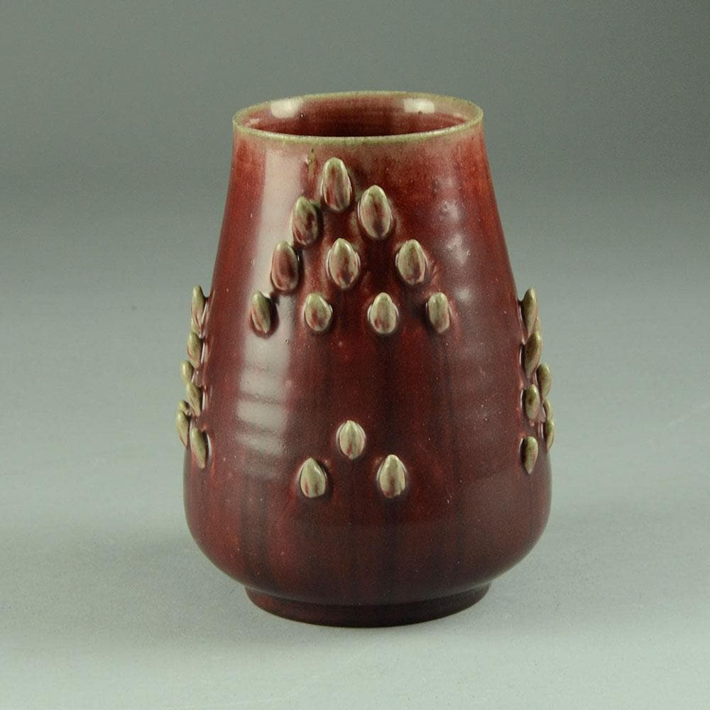Thorkild Olsen for Royal Copenhagen vase with oxblood glaze B3374 - Freeforms