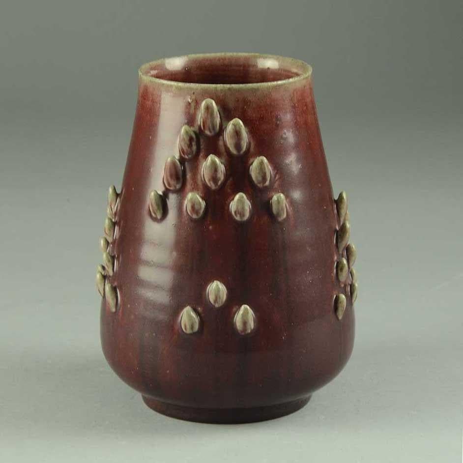 Thorkild Olsen for Royal Copenhagen vase with oxblood glaze B3374 - Freeforms