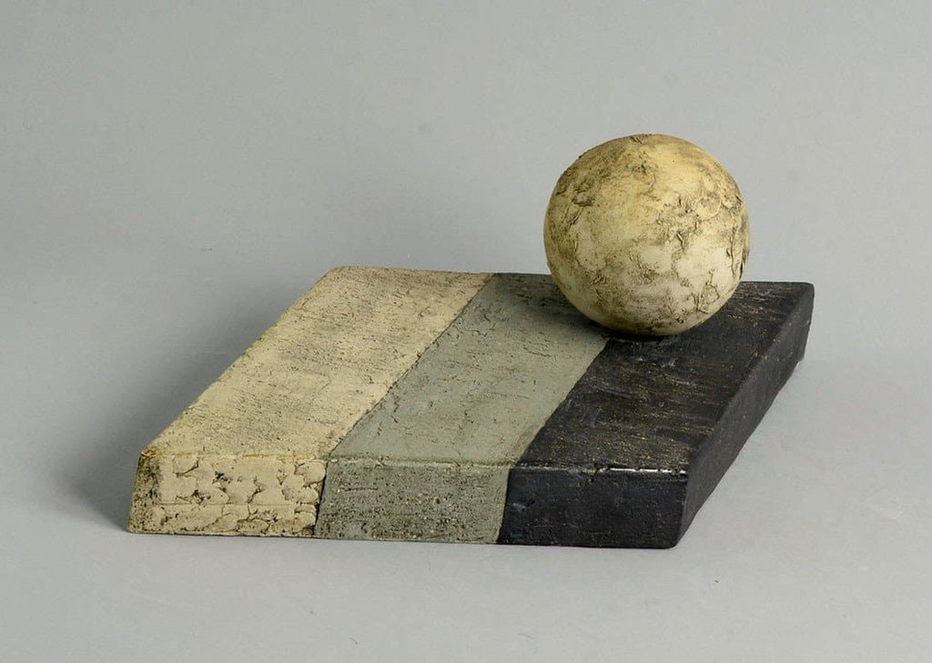 Three piece stoneware abstract sculpture by Antje Brüggemann-Breckwoldt C5109 - Freeforms