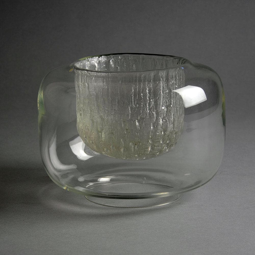 Timo Sarpaneva for Iittala double walled glass bowl D6331 - Freeforms