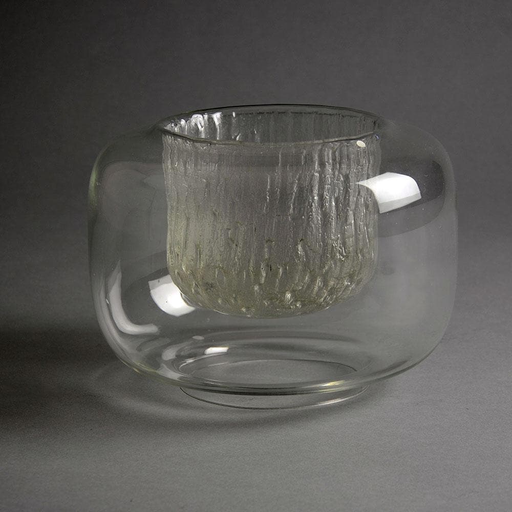 Timo Sarpaneva for Iittala double walled glass bowl D6331 - Freeforms