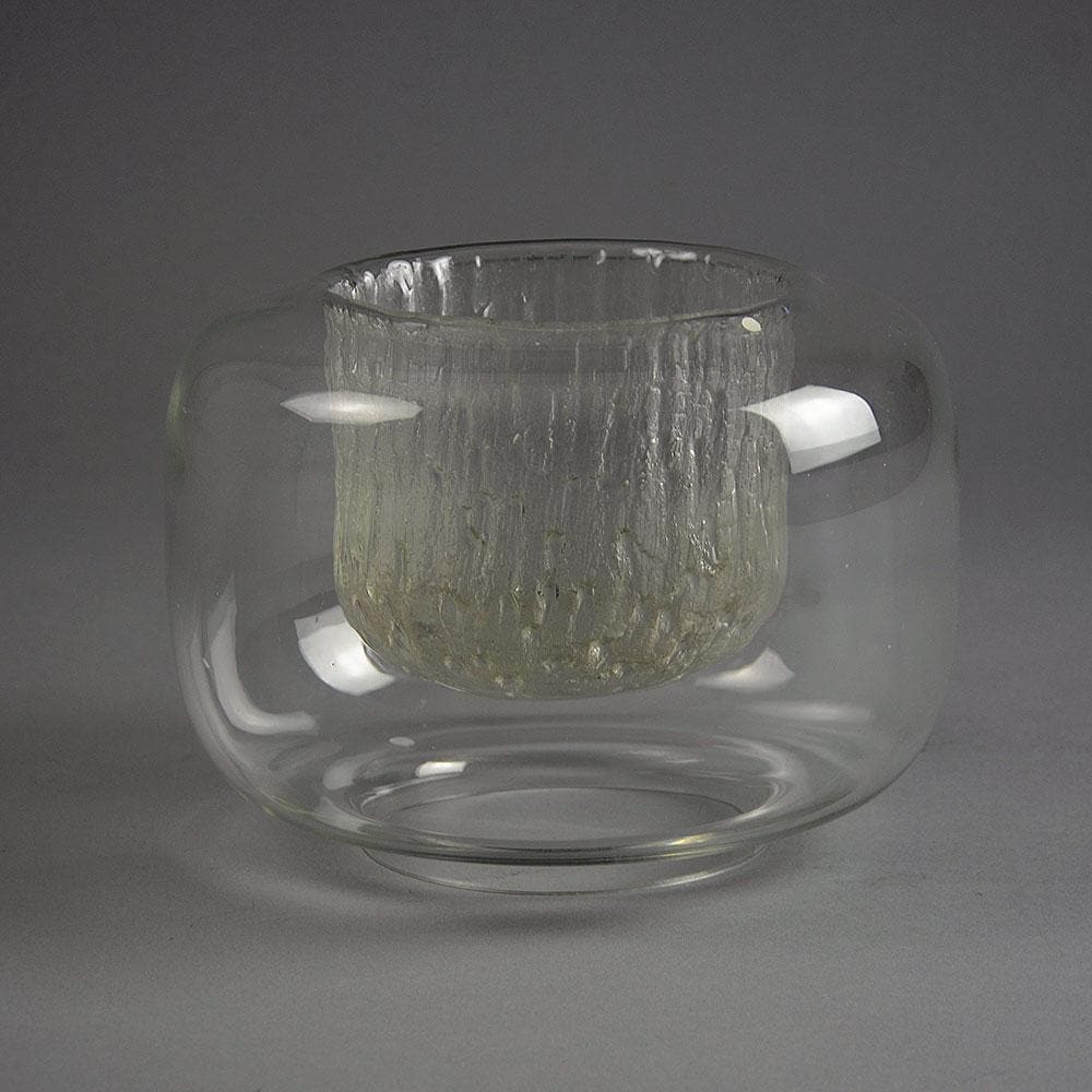 Timo Sarpaneva for Iittala double walled glass bowl D6331 - Freeforms