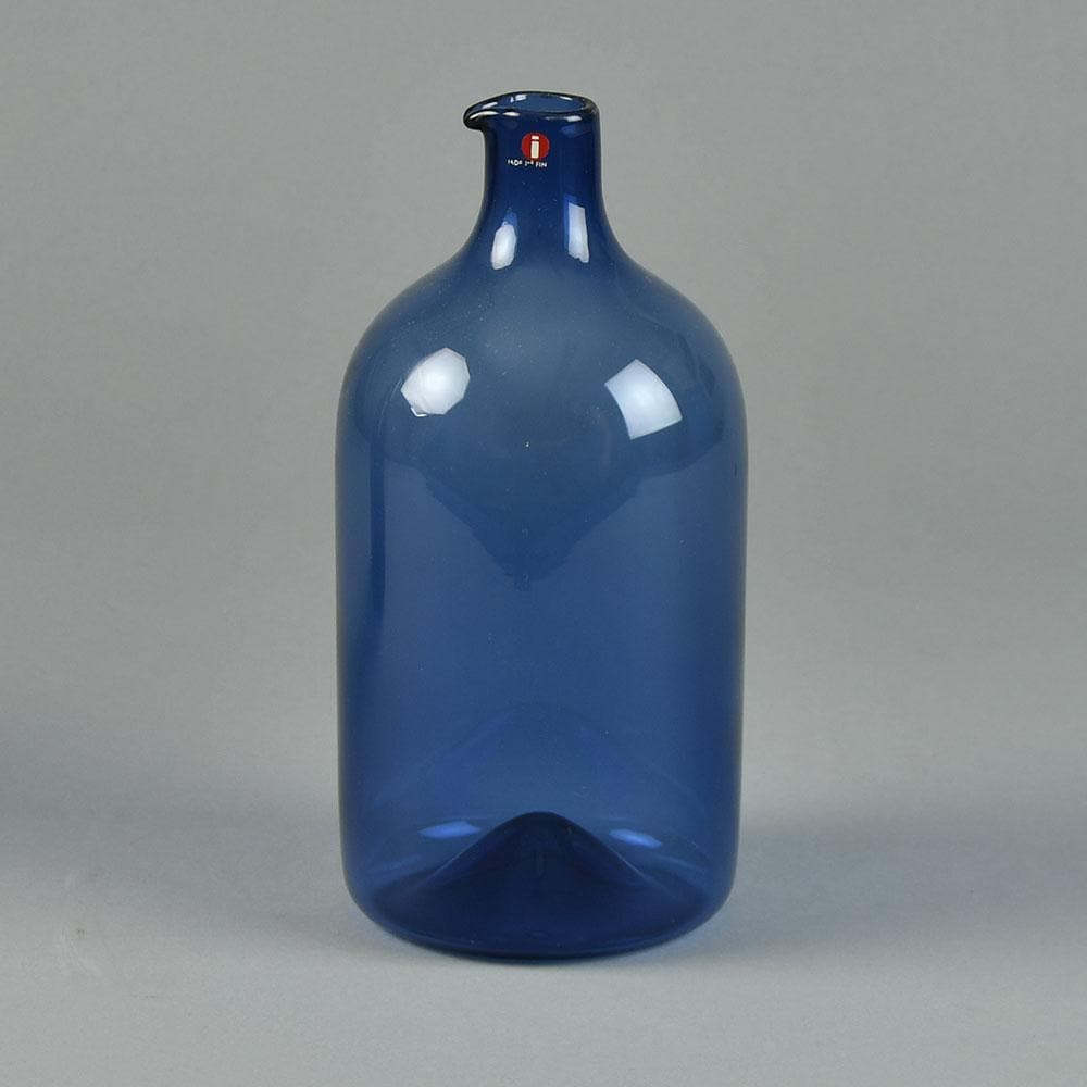 Timo Sarpaneva for Iittala "I-glass" decanter in blue F8170 - Freeforms