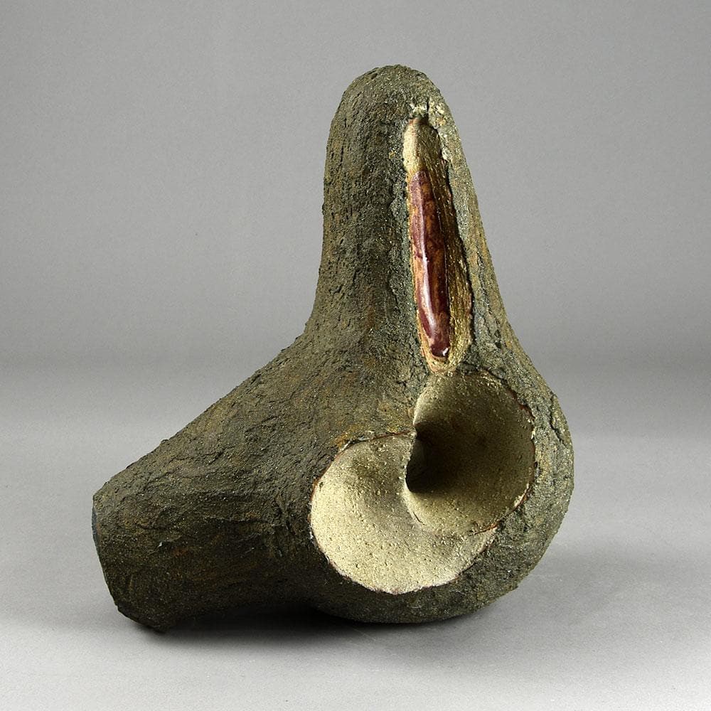Tyra Lundgren, Sweden, abstract stoneware sculpture F8035 - Freeforms
