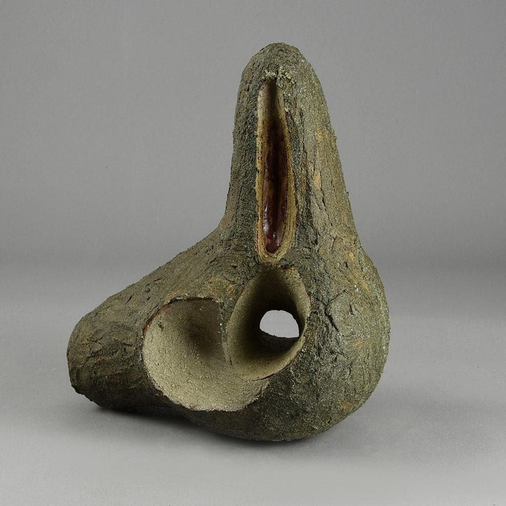 Tyra Lundgren, Sweden, abstract stoneware sculpture F8035 - Freeforms