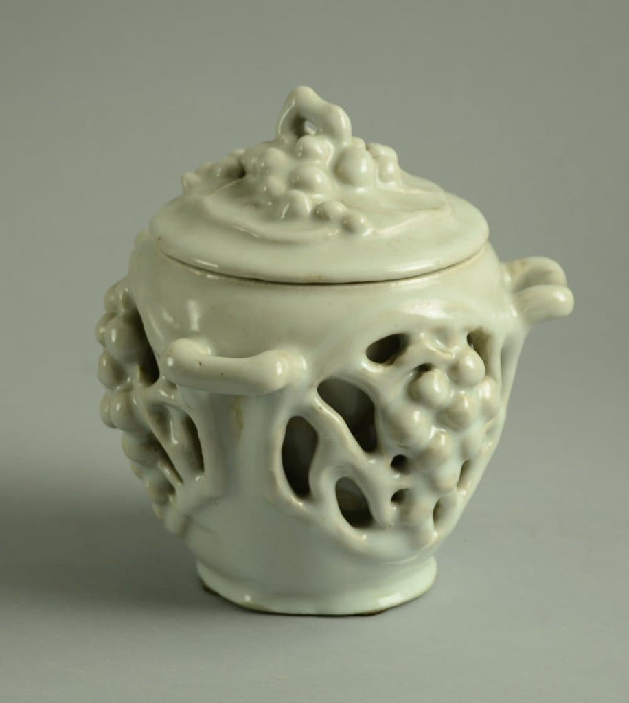 Unique double walled lidded jar by Nils Emil Lundström N3729 - Freeforms