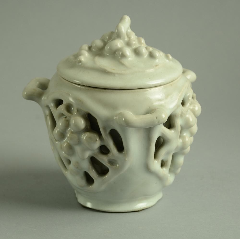 Unique double walled lidded jar by Nils Emil Lundström N3729 - Freeforms