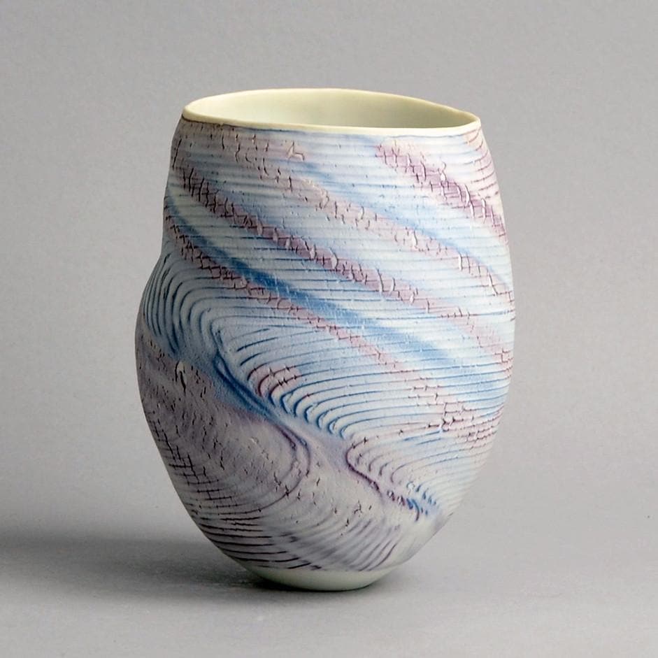 Unique porcelain vase by Kristin Andreassen B3412 - Freeforms