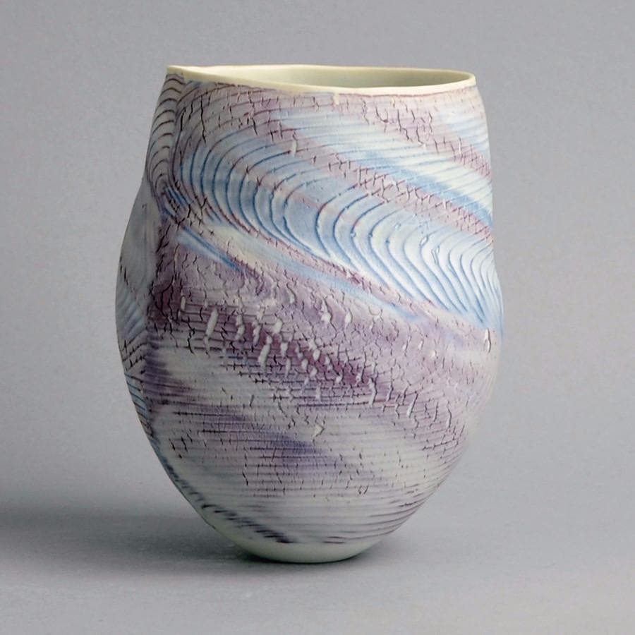Unique porcelain vase by Kristin Andreassen B3412 - Freeforms