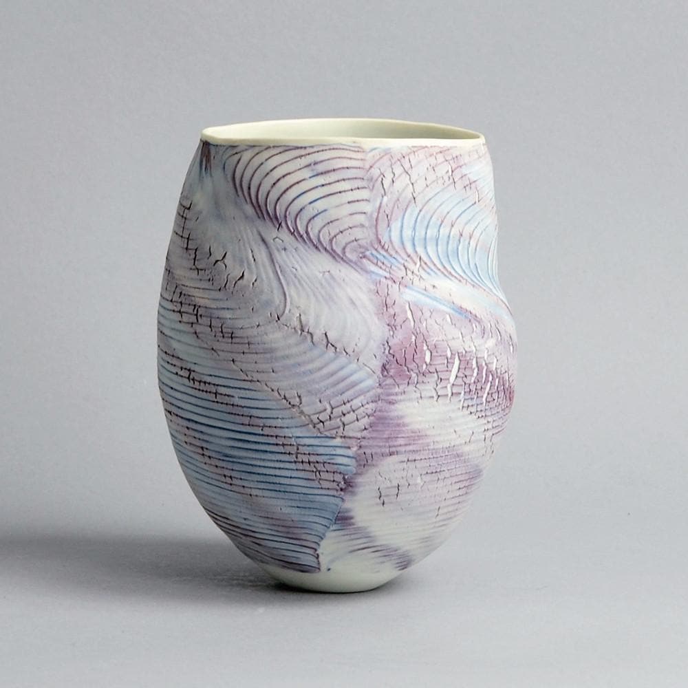 Unique porcelain vase by Kristin Andreassen B3412 - Freeforms