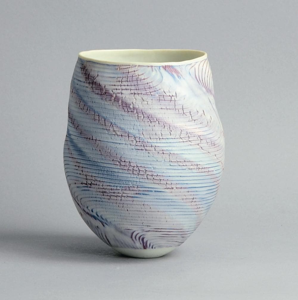 Unique porcelain vase by Kristin Andreassen B3412 - Freeforms