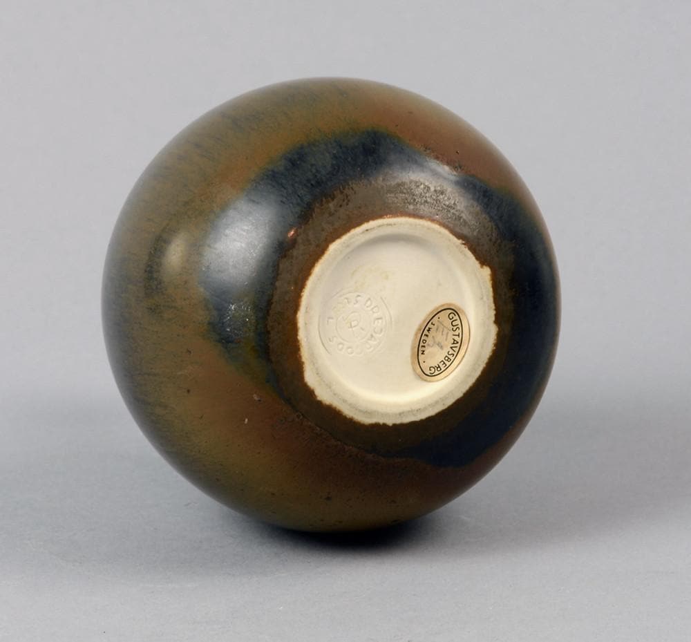 Unique stoneware bottle vase by Stig Lindberg N2134 and E7201 - Freeforms