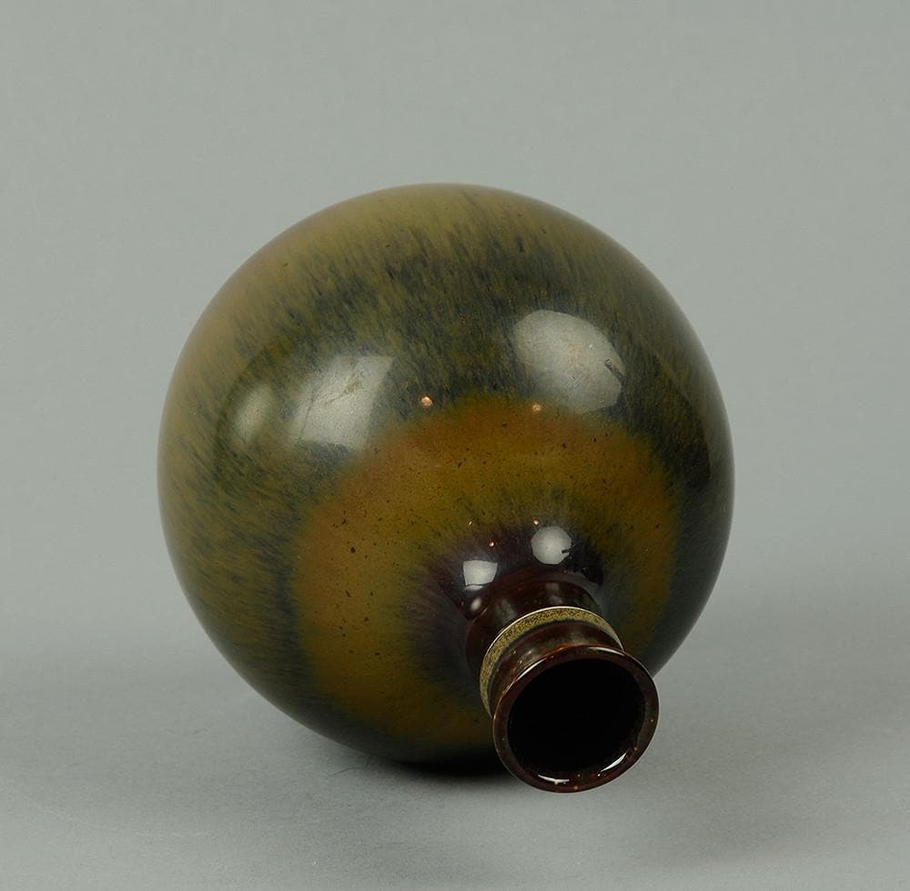 Unique stoneware bottle vase by Stig Lindberg N2134 and E7201 - Freeforms