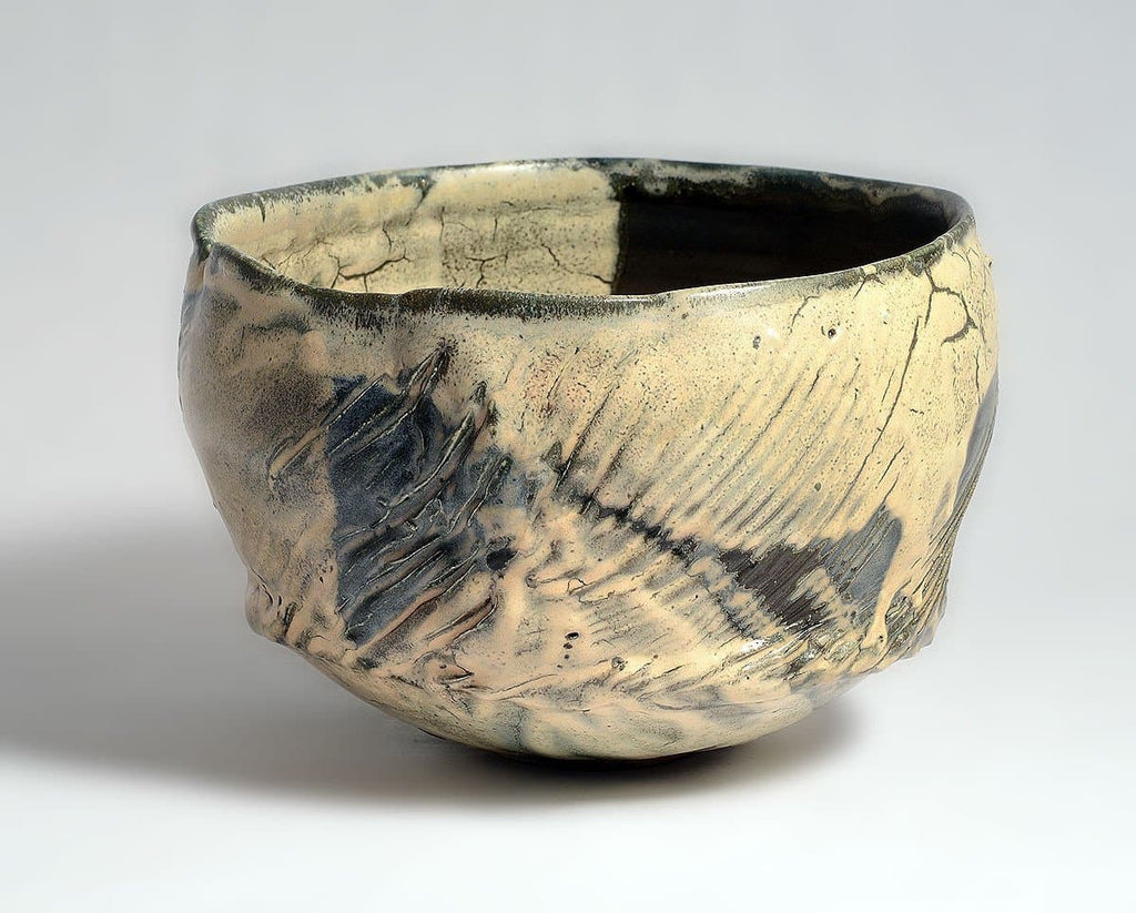 Unique stoneware bowl by Claude Champy N8216 - Freeforms