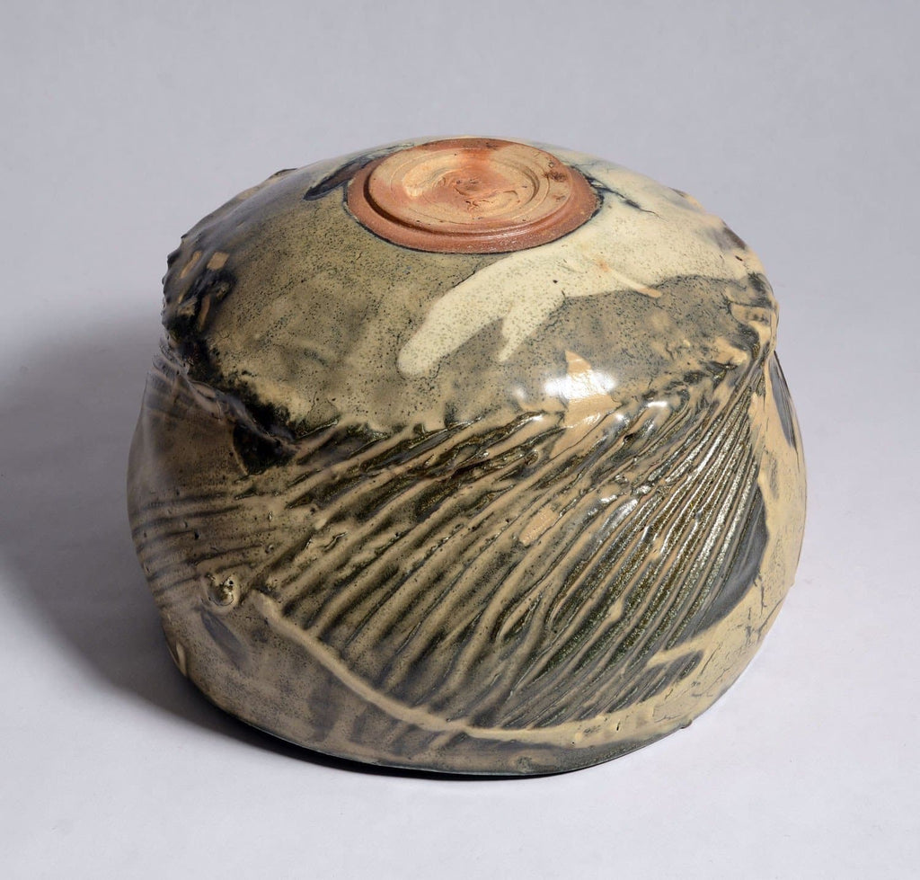 Unique stoneware bowl by Claude Champy N8216 - Freeforms