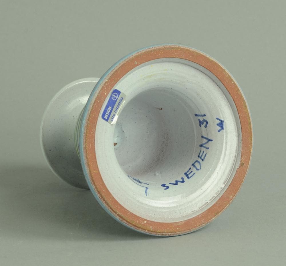 Unique stoneware candlestick by Stig Lindberg B3741 - Freeforms