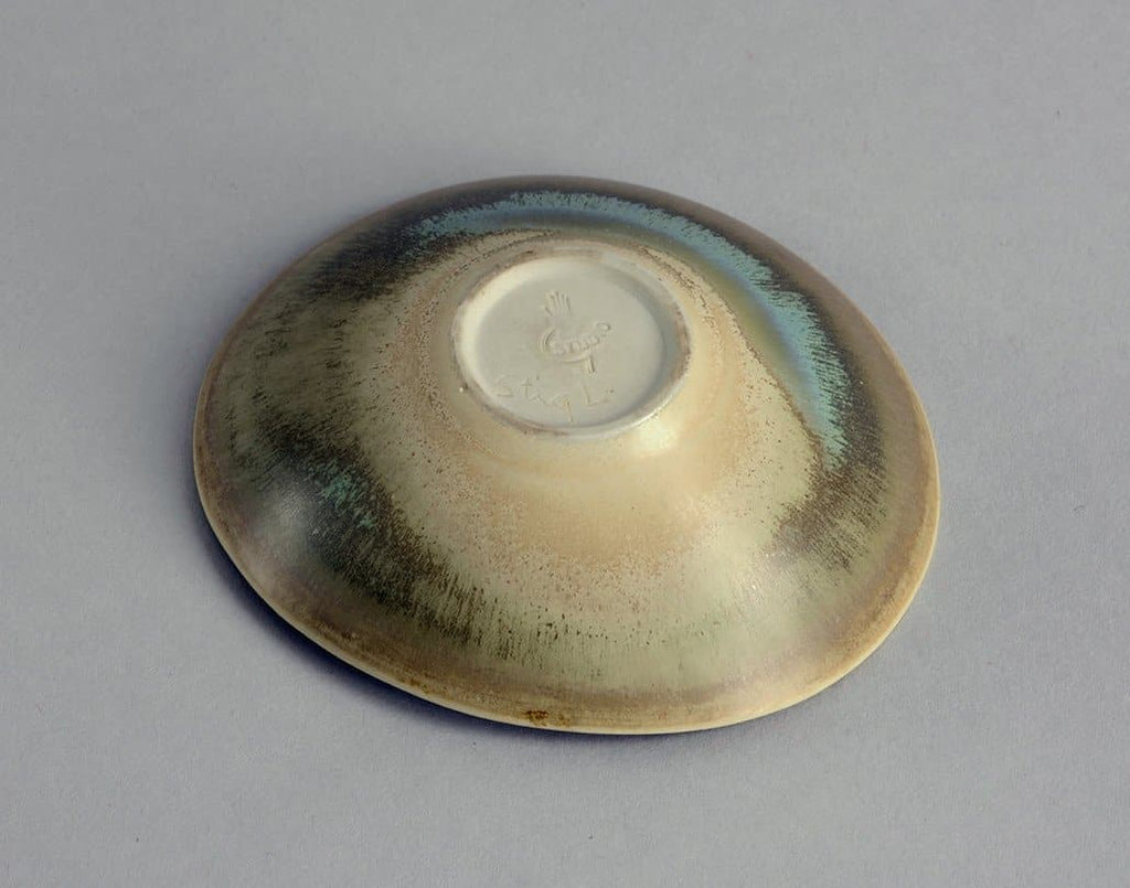 Unique stoneware dish by Stig Lindberg B3288 - Freeforms