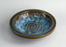 Unique stoneware "Farsta" footed bowl by Wilhelm Kage B3789 - Freeforms