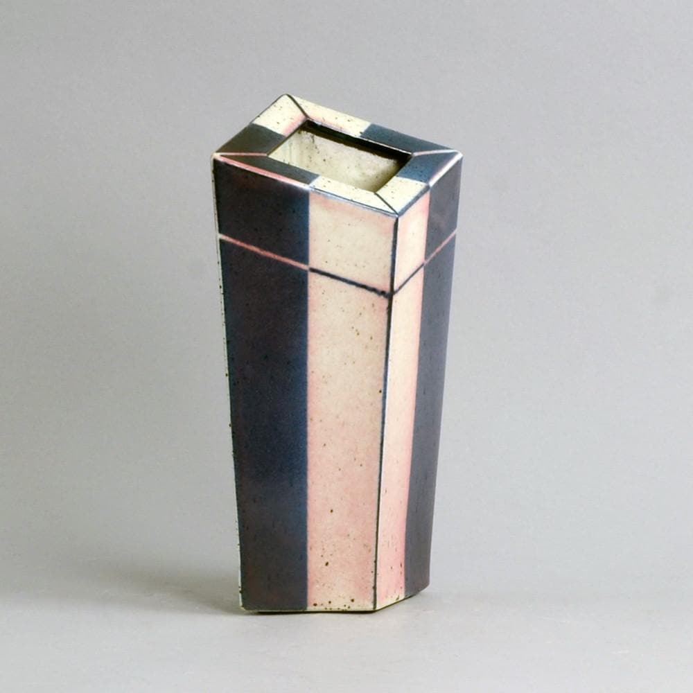 Unique stoneware four sided vase by Karl Scheid N6180 - Freeforms