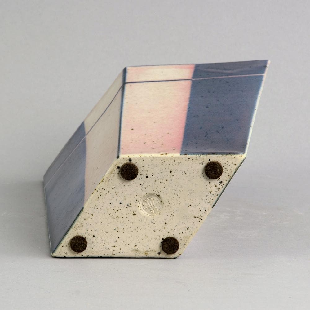 Unique stoneware four sided vase by Karl Scheid N6180 - Freeforms