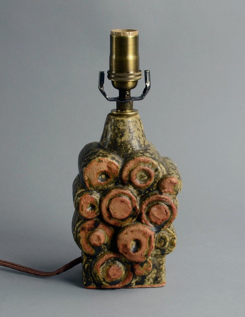 Unique stoneware lamp by Bernard Rooke A1366 - Freeforms