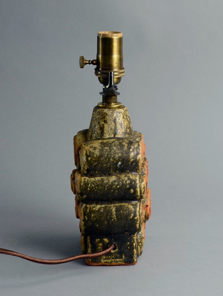 Unique stoneware lamp by Bernard Rooke A1366 - Freeforms