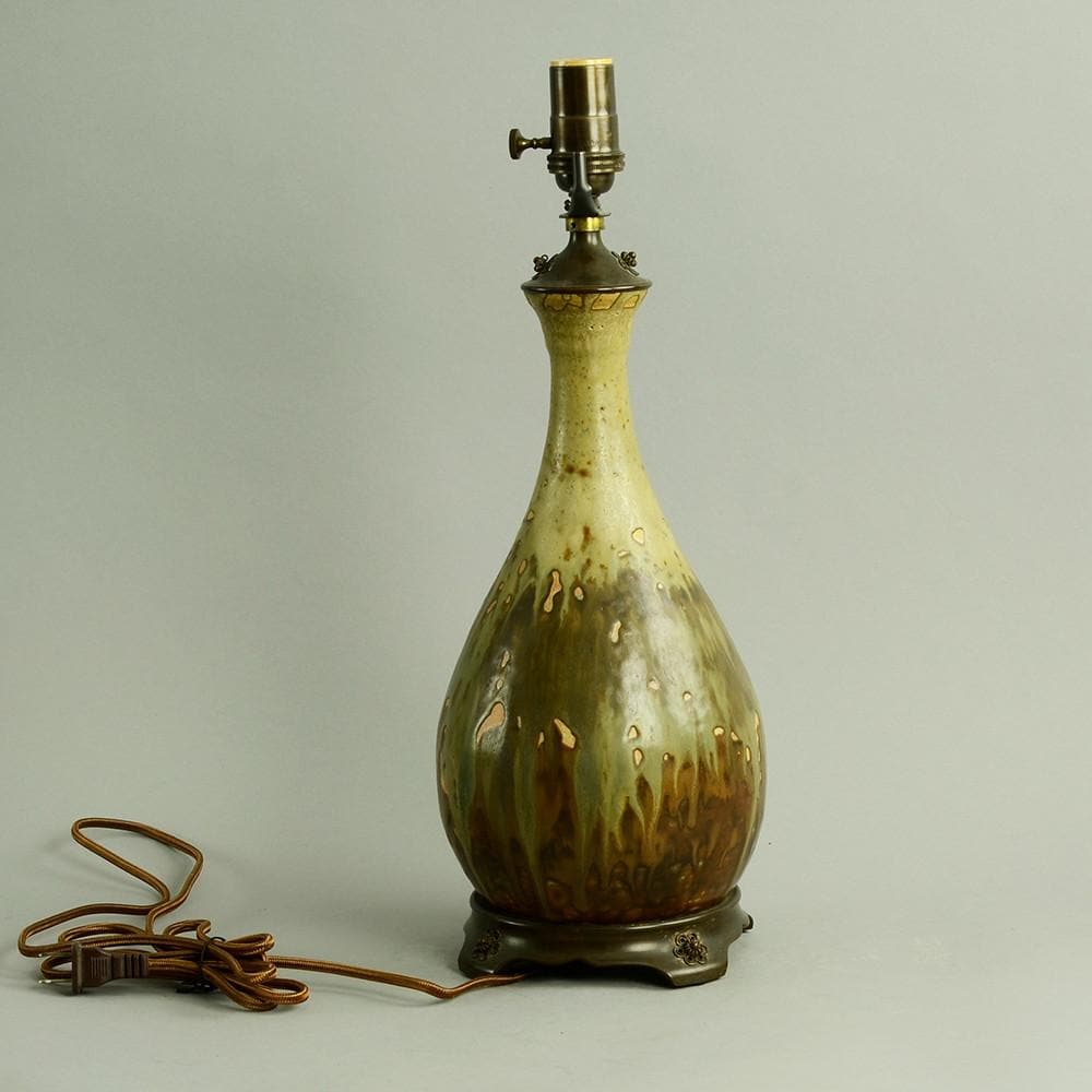 Unique stoneware lamp by Patrick Nordstrom N6275 - Freeforms