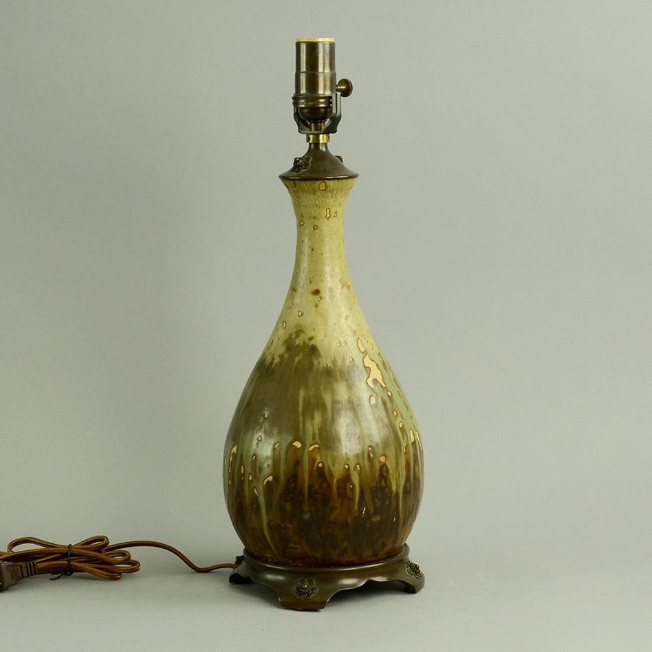 Unique stoneware lamp by Patrick Nordstrom N6275 - Freeforms