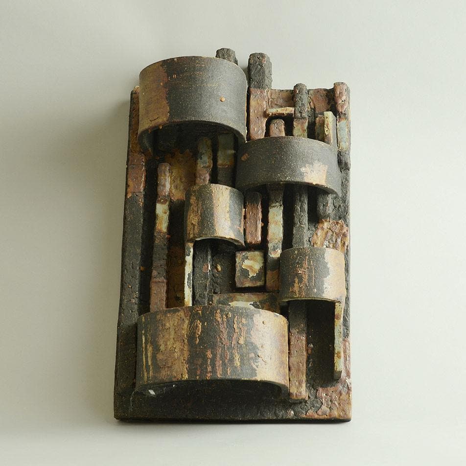 Unique stoneware sculptural plaque by Carl Harry Stalhane N5444 - Freeforms