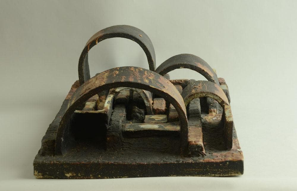 Unique stoneware sculptural plaque by Carl Harry Stalhane N5444 - Freeforms