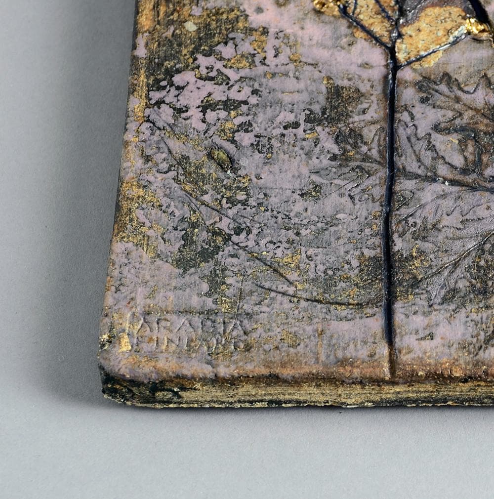 Unique stoneware tile by Francesca Mascitti Lindh A1826 - Freeforms