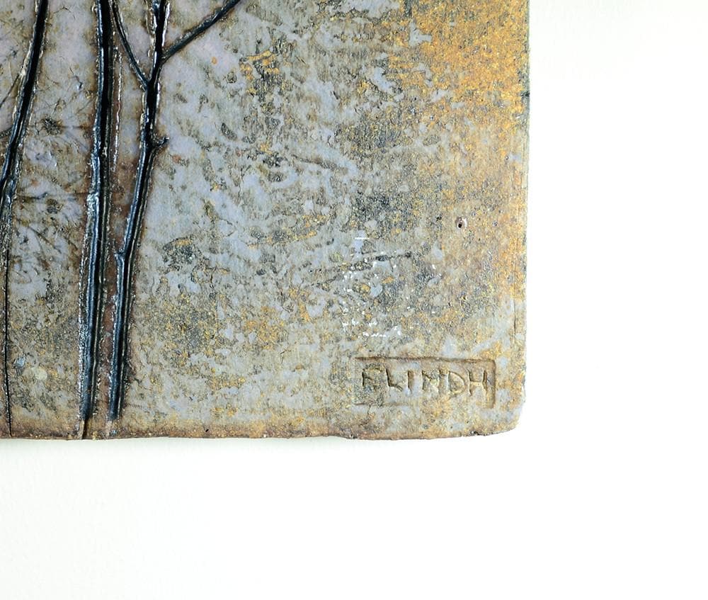 Unique stoneware tile by Francesca Mascitti Lindh A1826 - Freeforms