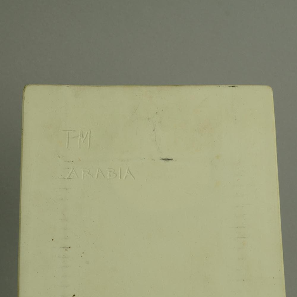 Unique stoneware tile by Toini Muona N8304 - Freeforms