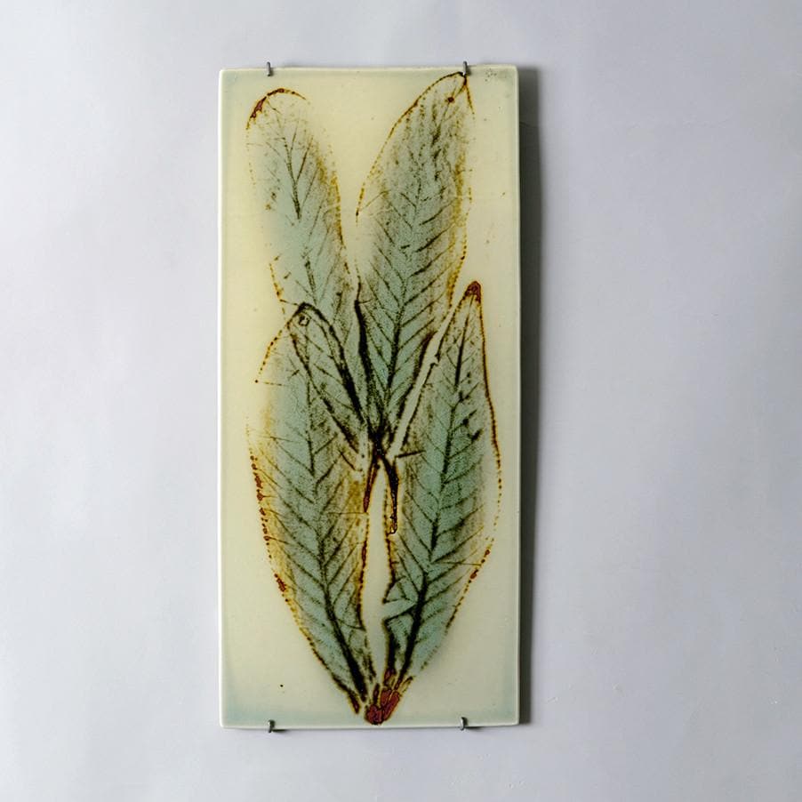 Unique stoneware tile by Toini Muona N8304 - Freeforms