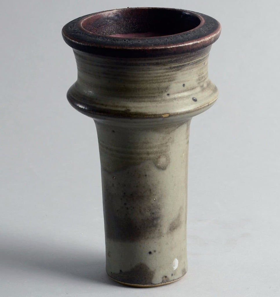 Unique stoneware vase by Fritz Vehring N5295 - Freeforms