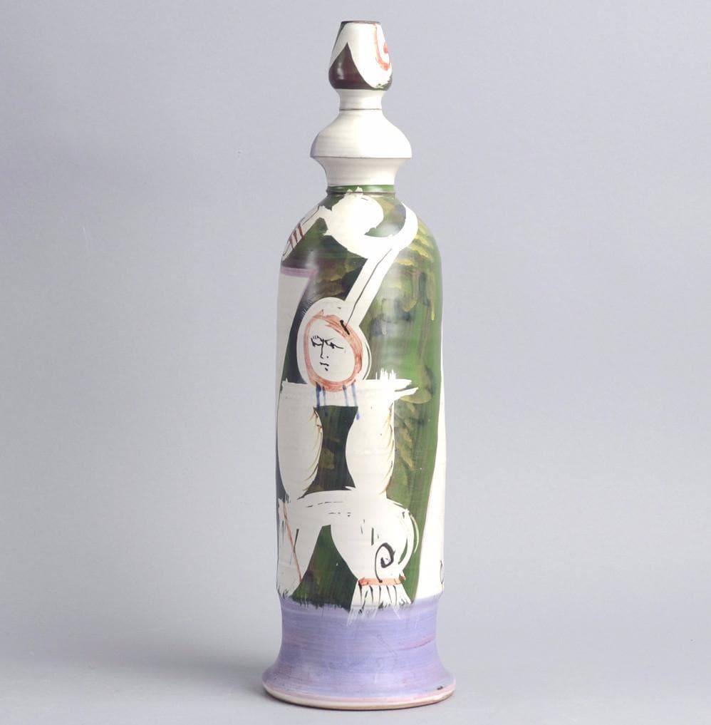 Unique stoneware vase by Gilbert Portanier B3859 - Freeforms