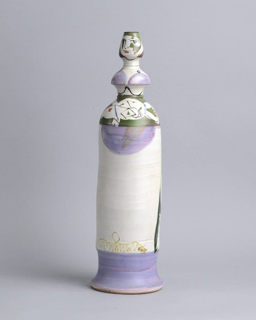 Unique stoneware vase by Gilbert Portanier B3859 - Freeforms