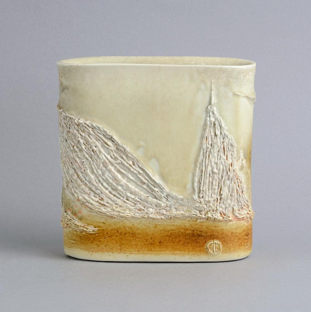 Unique stoneware vase by Gottlind Weigel B3893 - Freeforms