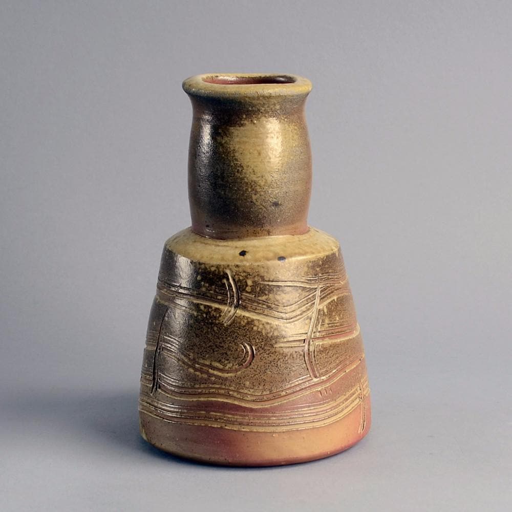 Unique stoneware vase by Horst Kerstan B3464A - Freeforms