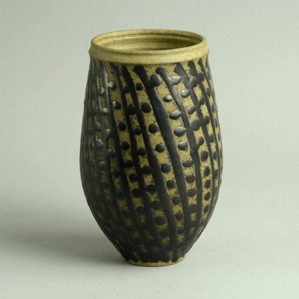 Unique stoneware vase by Ingeborg and Bruno Asshoff N9741 - Freeforms