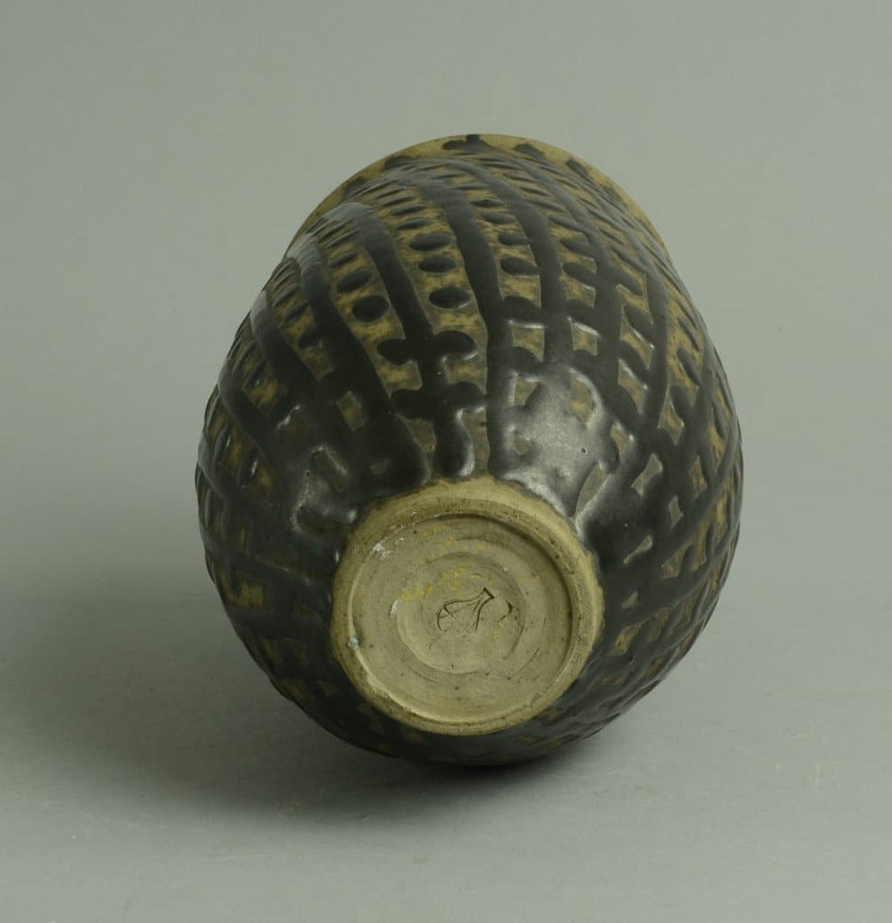 Unique stoneware vase by Ingeborg and Bruno Asshoff N9741 - Freeforms