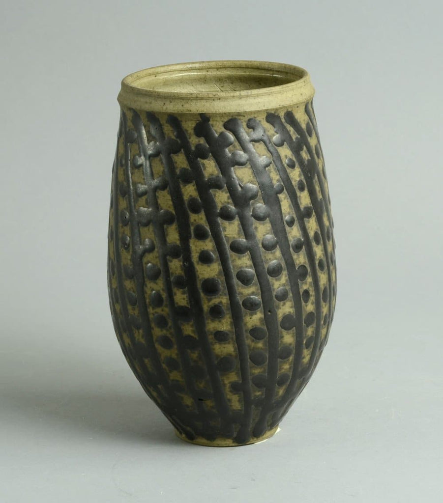 Unique stoneware vase by Ingeborg and Bruno Asshoff N9741 - Freeforms