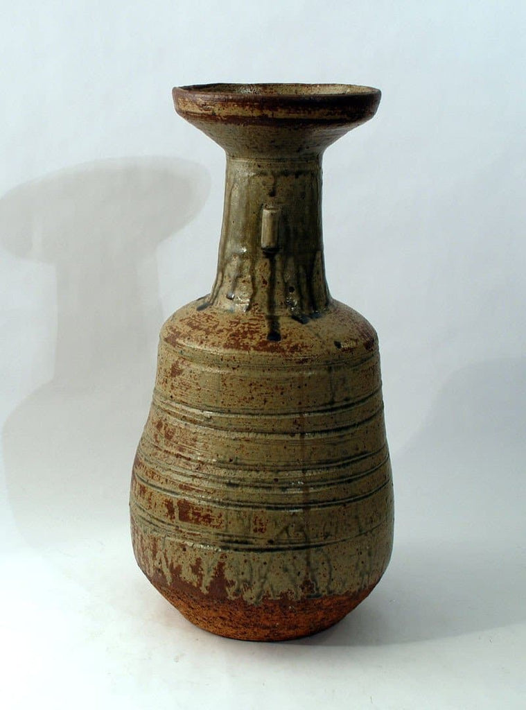 Unique stoneware vase by Janet Leach N6860 - Freeforms