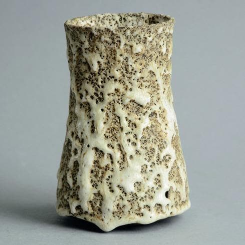 Unique stoneware vase by Lucie Rie A1931 - Freeforms