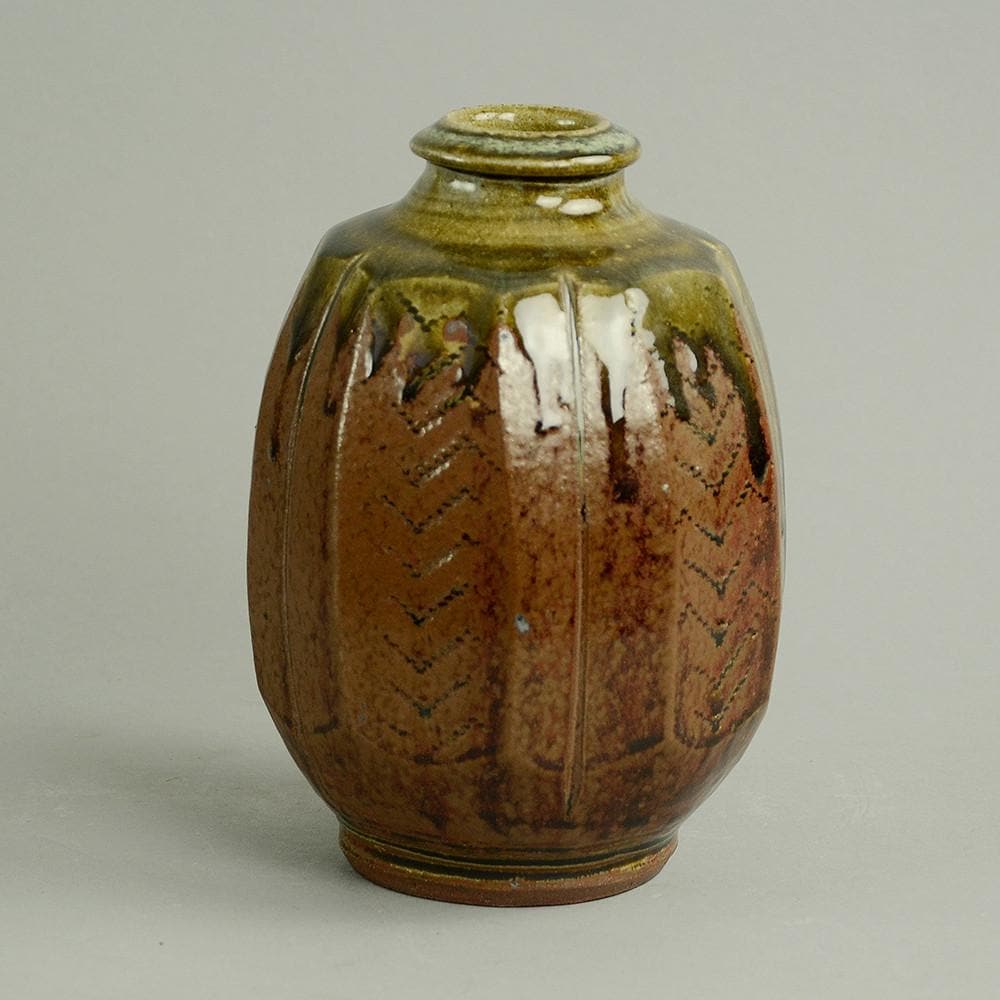 Unique stoneware vase by Mike Dodd N6065 - Freeforms